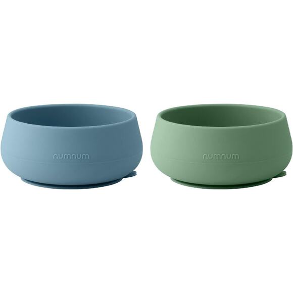 Silicone Suction Bowls - Blue and Green. Bramd New - Picture 1 of 6